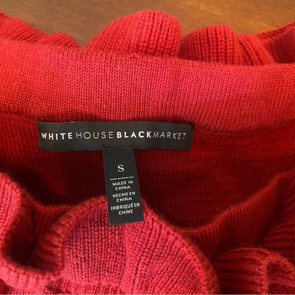 WHBM off shoulder ruffle sweater - Picture 3 of 7